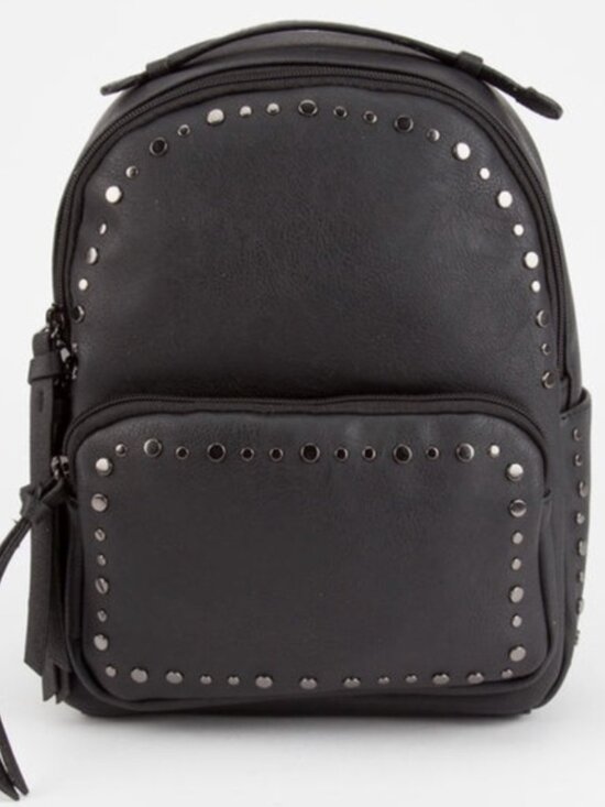 Violet Ray Black Studded Mini Backpack main image 4